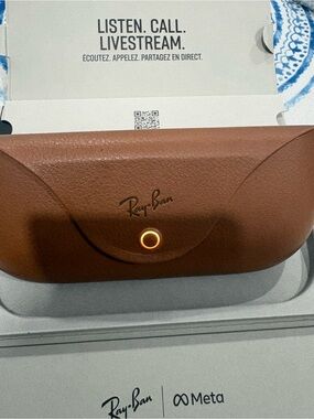 Ray-Ban Brown Leather Sunglasses Case